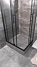 Душова кабіна Aquanil INDIANA 75х75х190 см прозоре скло чорний профіль, фото 4