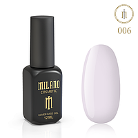 Базовое покрытие для маникюра, ЦВЕТНАЯ БАЗА MILANO 12 ml № 06, стартовое покрытие для ногтей