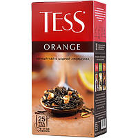 Чай Tess Orange (тес оранж) чорний із цедрою апельсина 25 пакетів по 1.5 г