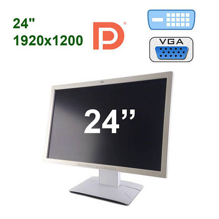 Fujitsu P24W-6 / 24" (1920x1200) TFT IPS WLED / VGA, DVI, DP, USB, Audio Port, фото 2