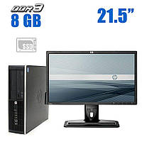 Комплект ПК: HP/Core i3 2 ядра 3.1GHz/8GB DDR3/240GB SSD/HD Graphics 2000+Монитор HP/21.5"(1920x1080) S-IPS