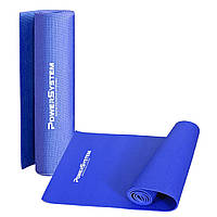 Килимок для йоги та фітнесу Power System PS-4014 PVC Fitness-Yoga Mat Blue (173x61x0.6)