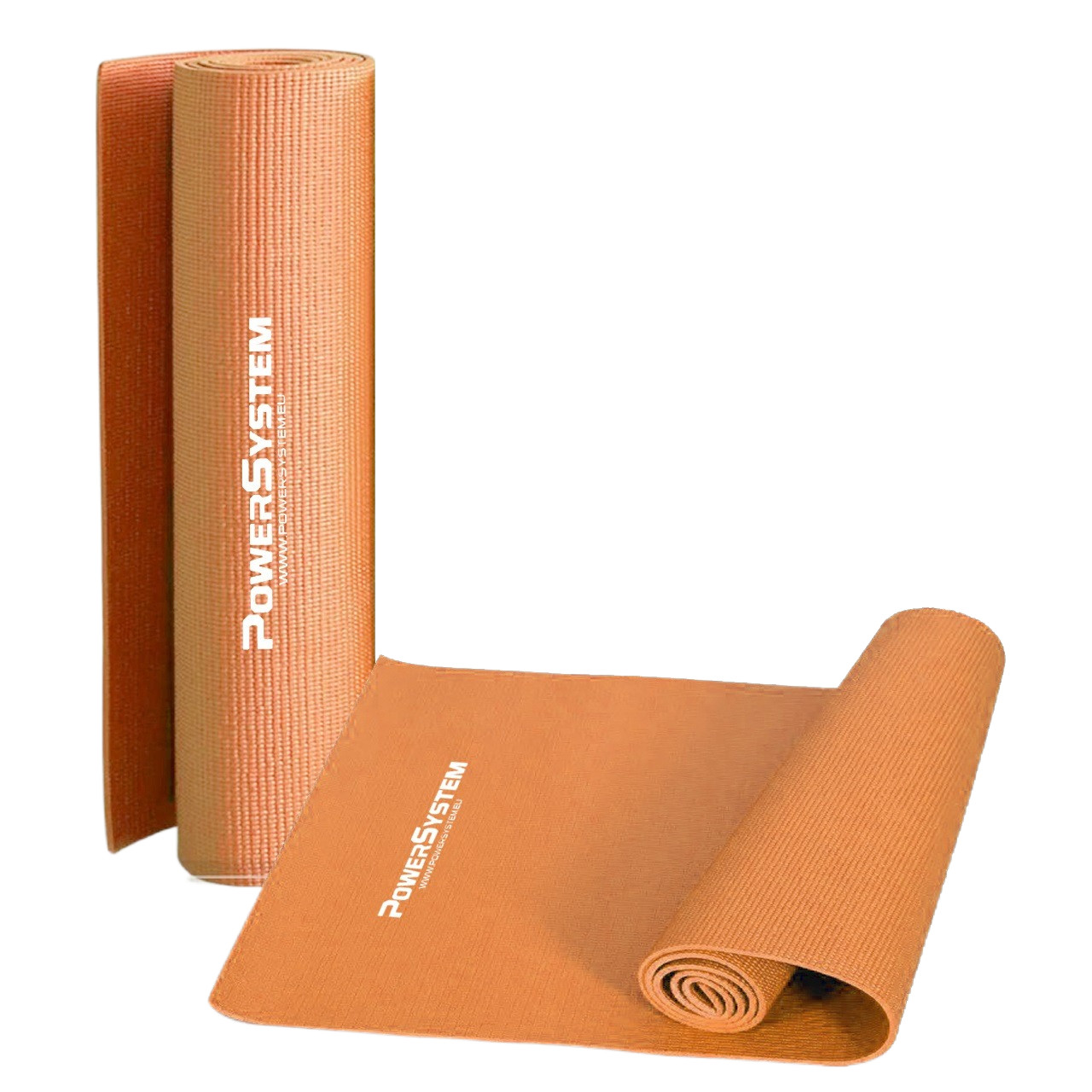 Килимок для йоги та фітнесу Power System PS-4014 PVC Fitness-Yoga Mat Orange (173x61x0.6)