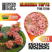 GSW Blossom TUFTS - PINK Flowers - 6mm self-adhesive