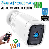 Беспроводная Wifi камера видеонаблюдения уличная с мощным аккумулятором Nectronix ZC-PC206 вайфай автономная