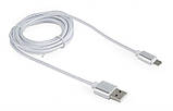 Кабель Cablexpert (CCB-USB2AM-mU8P-6) USB2.0 - Lightning+MicroUSB, 1.8 м, серый, фото 3