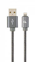 Кабель Cablexpert (CC-USB2S-AMLM-1M-BG) USB 2.0 A - Lightning, премиум, 1м, серый