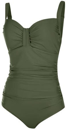 Купальник закритий для жінок Aqua Speed OLIVIA 60115 темно-зелений Жін 46(4XL) 200-07 46, фото 1