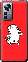 Чехол с принтом для Xiaomi 12 Pro / на Ксяоми, сяоми, ксиоми 12 про с рисунком Котик