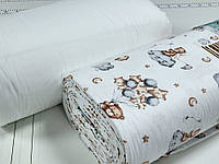 Комплект постільної білизни з фланелі Ведмежа/білий, Turkish flannel (Дитячий)