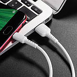 Кабель BOROFONE BX16 USB to Micro 2A, 1m, PVC, TPE connectors, White, фото 5