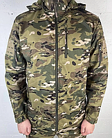 Военная, тактическая,теплая мужская куртка Accord Soft-shell на флисе (Мультикам) S, куртка флисовая армейская 3XL
