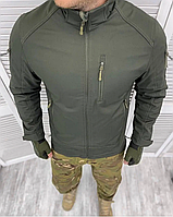 Армейська, штурмова, тактична куртка Combat (тканина soft-shell) на флісі Оливковий M, армійські куртки