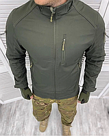 Армейская, штурмовая, тактическая куртка Combat (ткань soft-shell) на флисе Оливковый M, армейские куртки XXL