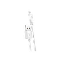 Кабель HOCO X1 USB to Micro  2.4A, 2m, PVC, PVC connectors, White