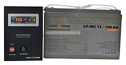 Комплект резервного живлення ДБЖ Logicpower LPY-B-PSW-500 + АКБ LP-MG100