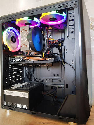 Б/в Ігровий ПК 1stPlayer R3-3R1 Color LED Black MT| Xeon E5-2670 v3| 16 GB RAM| 480 GB SSD| Radeon RX 580 8GB, фото 1