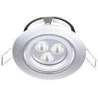 Точечный светильник Brille 6W LED-102 Серебристый 176464 AG, код: 7273919