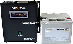 Комплект резервного живлення ДБЖ Logicpower LPY-W-PSW-500 + АКБ LP-GL40