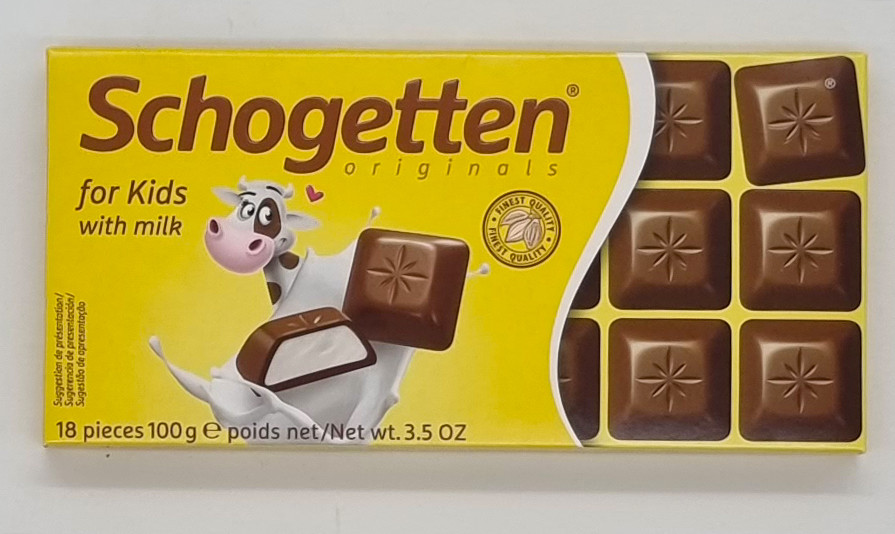 Молочний шоколад Schogetten For Kids з молоком 100 грамів Німеччина