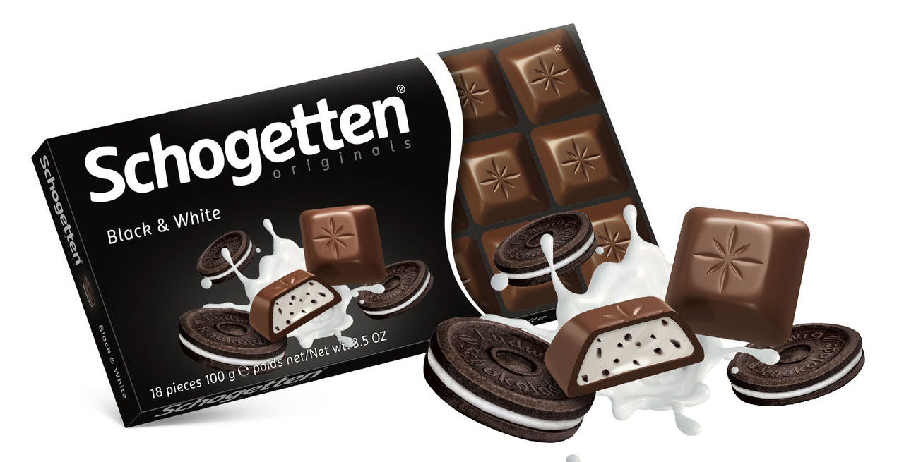 Молочний шоколад Schogetten Black&White з печивом Oreo 100 грамів Німеччина