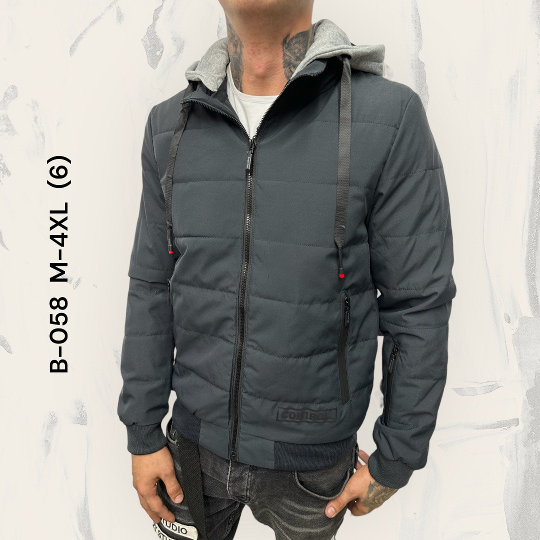 Куртка чоловіча BIHOR весняна, Графіт, M, фото 1