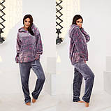 Жіночий домашній махровий костюм — махрова піжама (р.42-58). Арт-4806/4, фото 5