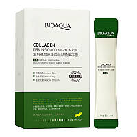 Нічна маска Bioaqua Collagen Firming Sleeping Mask 20 шт. для обличчя з колагеном і центелою