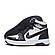 Чоловічі зимові шкіряні кросівки чорно-білі Nike Air Max, фото 4