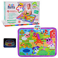 Музыкальный разв. детский коврик Kids Hits KH05/001 (10шт) "Чудо-ферма" батар,муз.свет,тактильные элементы,