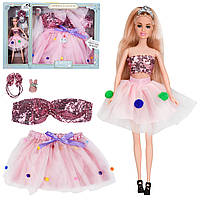 Кукла "Emily" QJ082A (12шт) с костюмом для девочки, р-р куклы - 29 см, в кор.58*6*40см