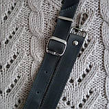 Ремінь для сумок з натуральної шкіри 2,5(2)* 130. Темно-серий, фото 4