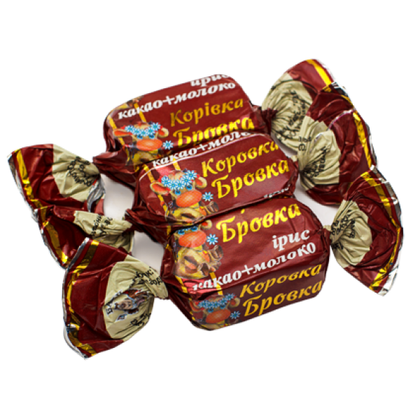 Цукерки ірис какао з молоком Корівка Бровка 2 кг. ТМ Балу