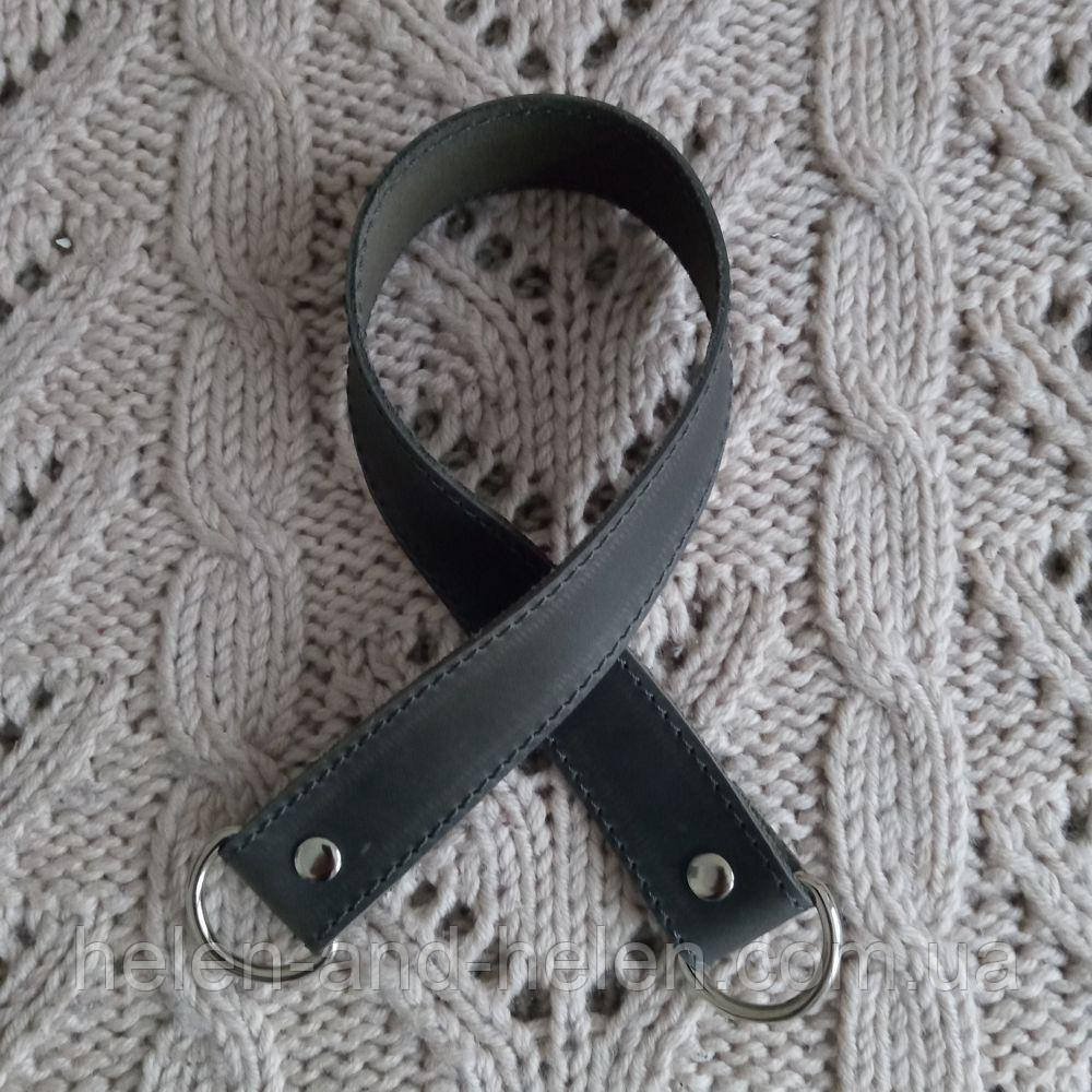 Ручка на півкільцях 40*2,5 (2). Колір Темно-сірий, фото 1