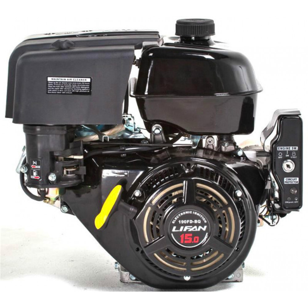 Двигатель Бензин-Газ LIFAN 190FD с электростартером вал Ø 25 мм под шпонку - фото 1 - id-p1959725671
