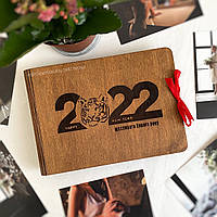 Деревянный фотоальбом на Новый год тигра | семейный фотоальбом с картонными листами на подарок