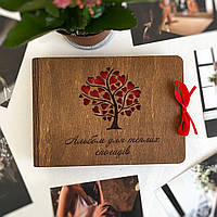 Деревянный альбом для фото в подарок на 8 марта девушке, жене | Фотоальбом из дерева