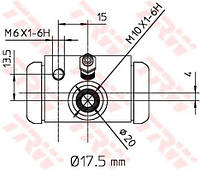 BWC243 TRW - Циліндр гальмівний робочий