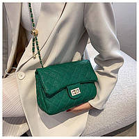 Женская сумка классическая кросс-боди зеленого цвета Keri