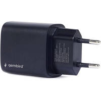 Зарядное устройство Gembird USB-A + USB-C (PD 18W + QC3.0 18W) (TA-UQC3-03)