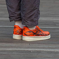 Чоловічі Кросівки Nike Air Force 1 Low Skeleton Orange Black / Найк Аїр Форс 1 Скелетон Низькі Помаранчеві, фото 4