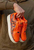 Чоловічі Кросівки Nike Air Force 1 Low Skeleton Orange Black / Найк Аїр Форс 1 Скелетон Низькі Помаранчеві, фото 5
