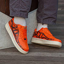 Чоловічі Кросівки Nike Air Force 1 Low Skeleton Orange Black / Найк Аїр Форс 1 Скелетон Низькі Помаранчеві, фото 6