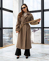 Женское демисезонное пальто ПВ-260 кэмел