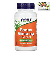 Женьшень,NOW Foods, Экстракт женьшеня ,Panax Ginseng, 100 растительных капсул