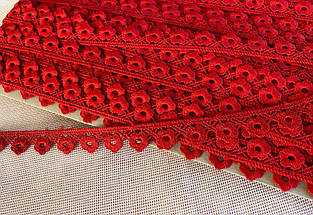 Мережево макраме 1.7см колір червоний