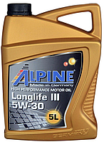 Олива моторна повн. синт. ALPINE 5W-30 Longlife III C3 MB-229.51 VW-504.00/507.00 BMW LL-04 5л