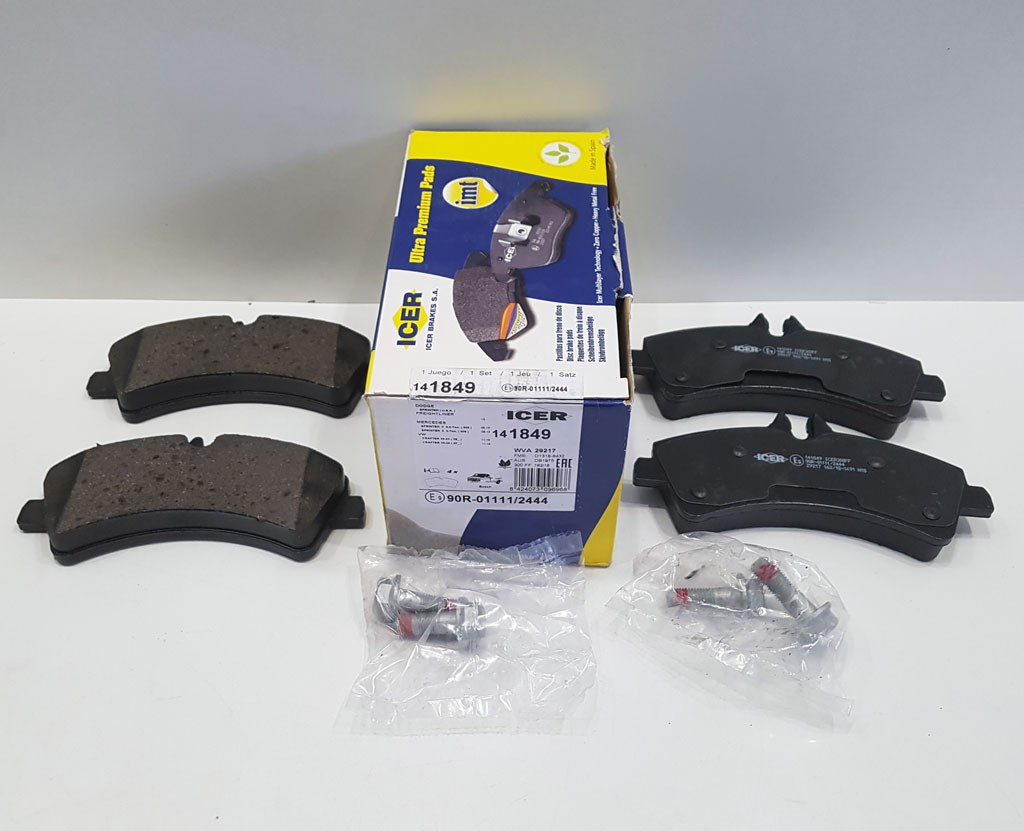 Колодки гальмівні задні Sprinter (906) 411-519CDI - VW Crafter 50 - Іспанія - ICER, фото 1