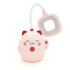 DR Гнучка настільна лампа PINK CAT з органайзером СS-290-3, 2 режими, 4,2V 600mAh. 3 години роботи, 42 см,