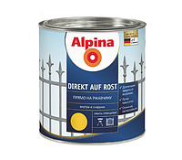 Эмаль по металлу Alpina Direkt auf Rost (Рапсовое-Желтый) (0.75 л)